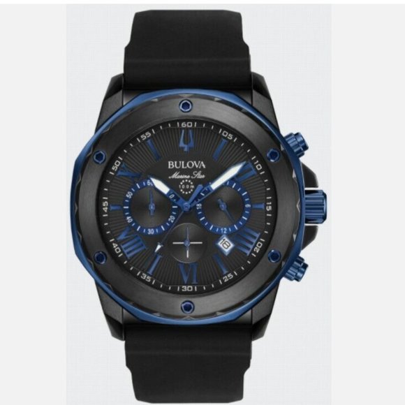 Bulova Limited Edition Blue Accent Men's Watch - Picture 1 of 2